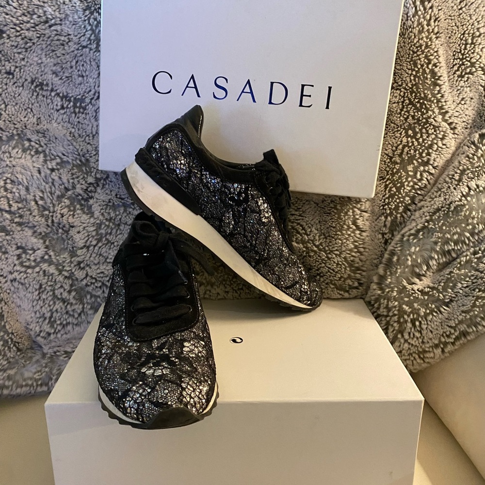 Casadei sparkly tennis shoes